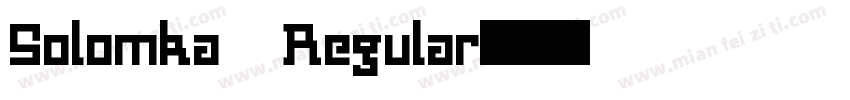 Solomka Regular字体转换